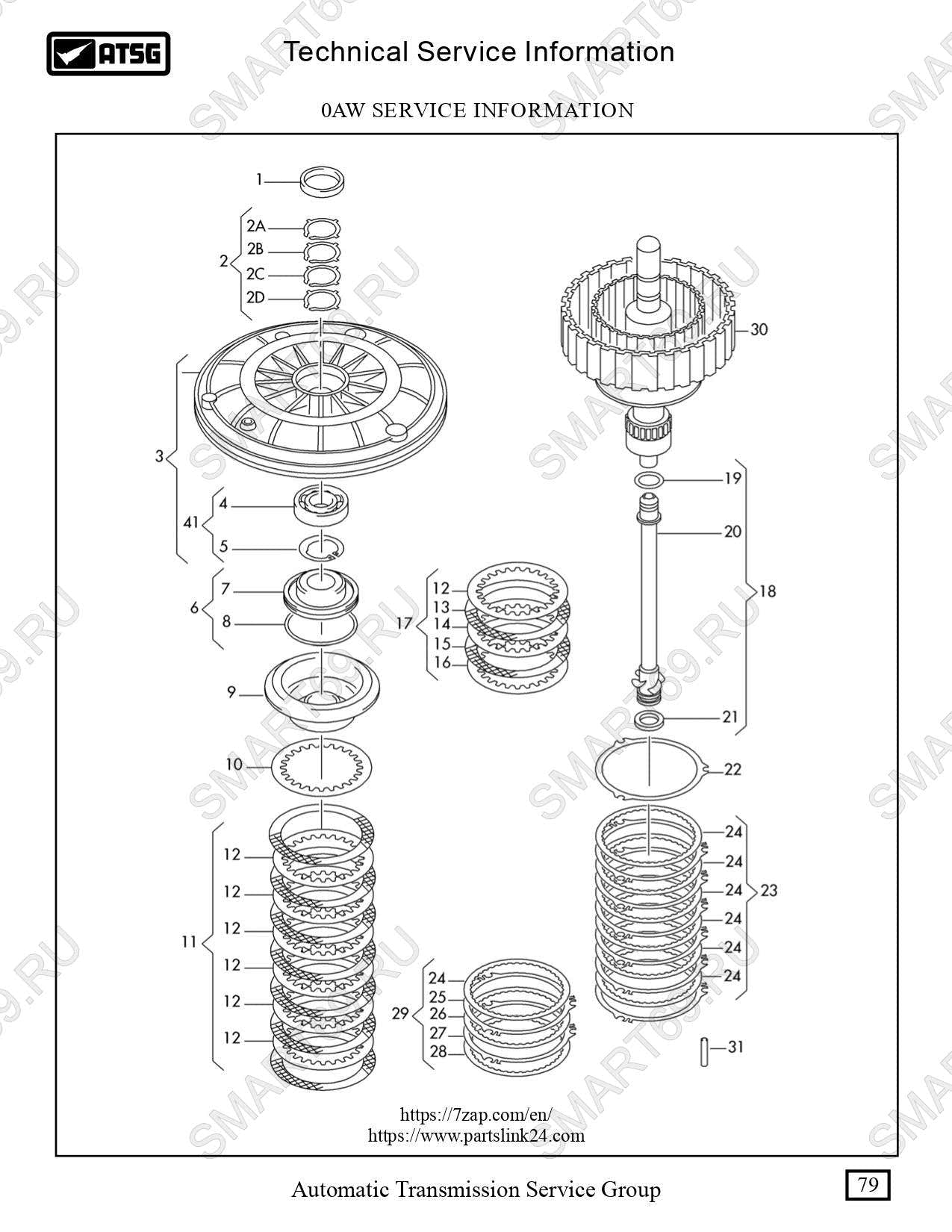 0AW 01J мануал, manual ремонт на русском 0AW 01J мануал, manual ремонт на русском