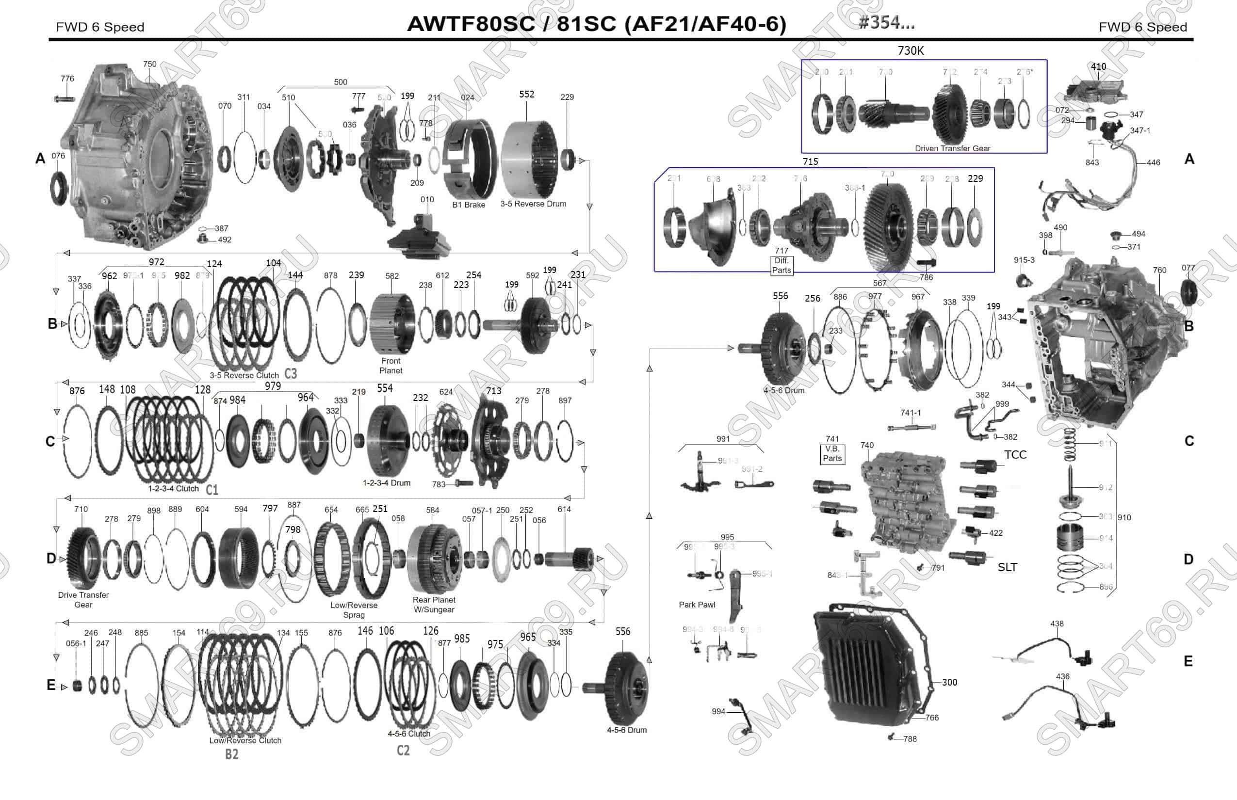 AISIN TF 80 - 81SC - AF21, AM6, AW6A-EL AISIN TF 80 - 81SC - AF21, AM6, AW6A-EL